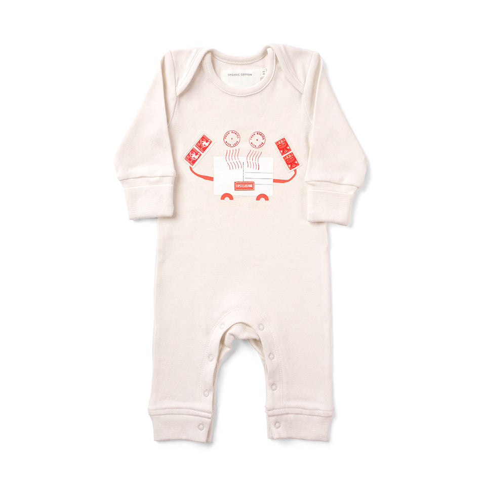 Natural Child Bodysuit with Crab Design