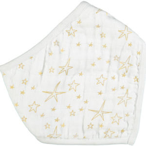 Natural Child Bib with Sparkle Bandana Design