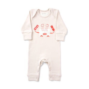 Natural Child Bodysuit with Crab Design