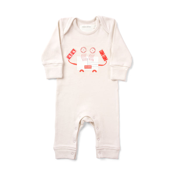 Natural Child Bodysuit with Crab Design